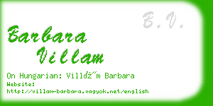 barbara villam business card